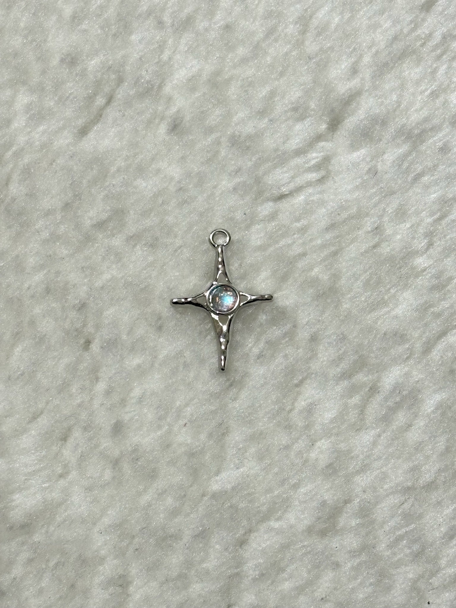North Star Opal Charm - Silver/Gold