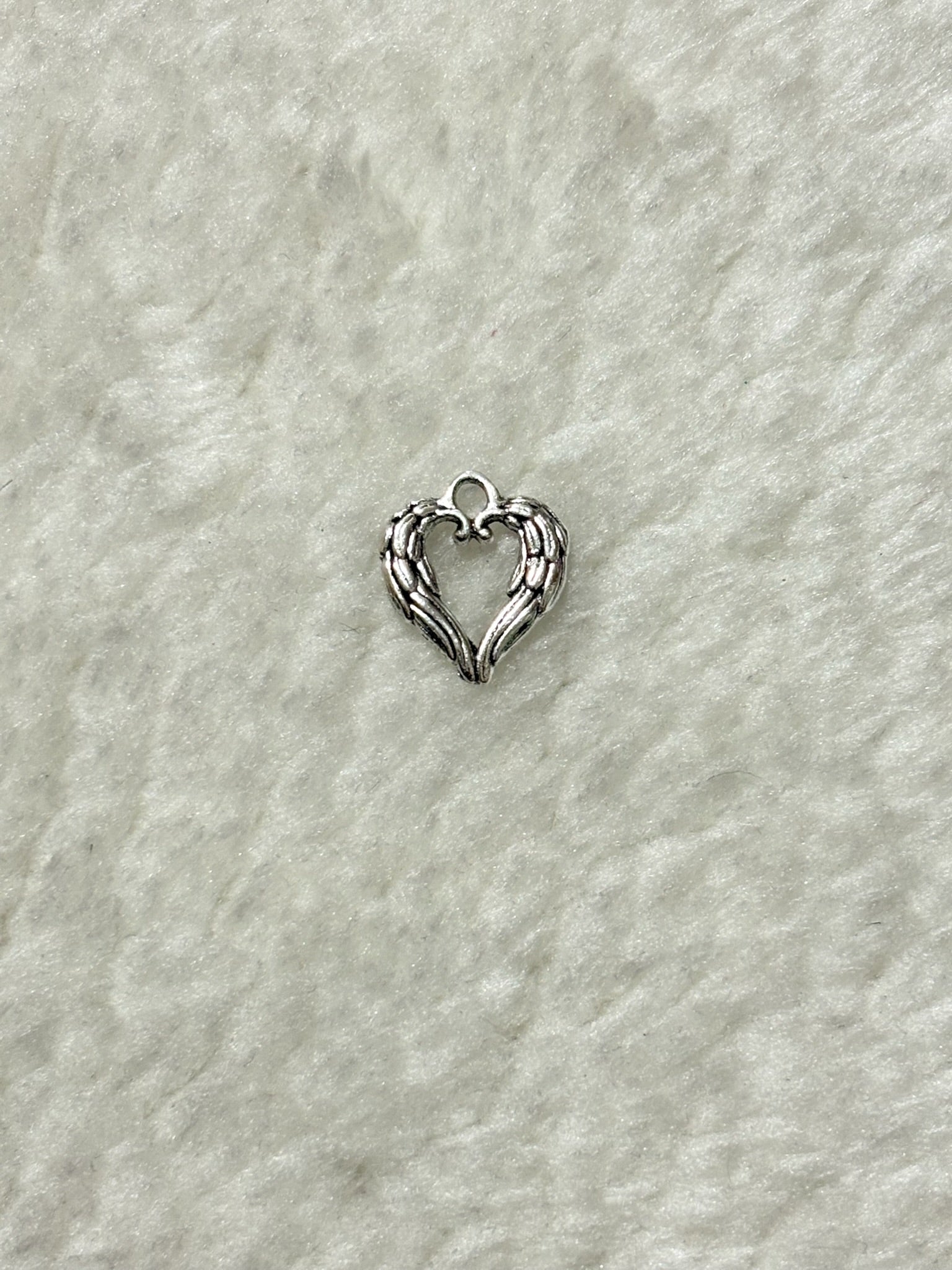 Angel Wings Heart Charm