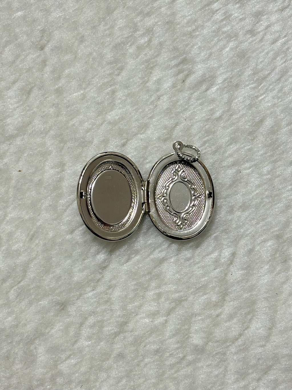 Oval Locket Charm - Pink Floral Enamel