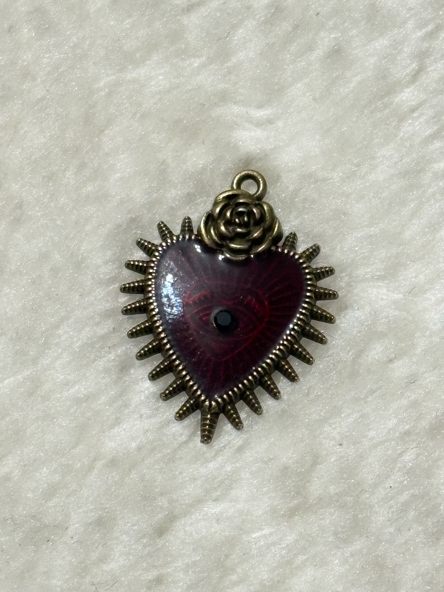 Sacred Heart Filigree Charm
