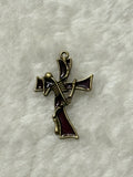 Skeleton Cross Dark Enamel Charm