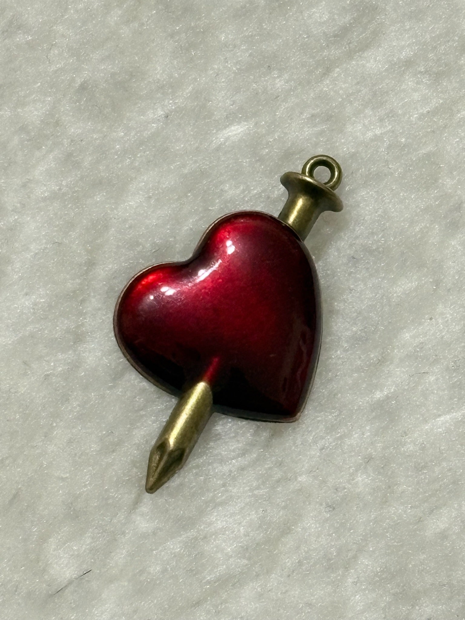Pierced Heart Arrow Charm