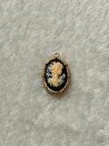 Black Cameo Portrait Charm