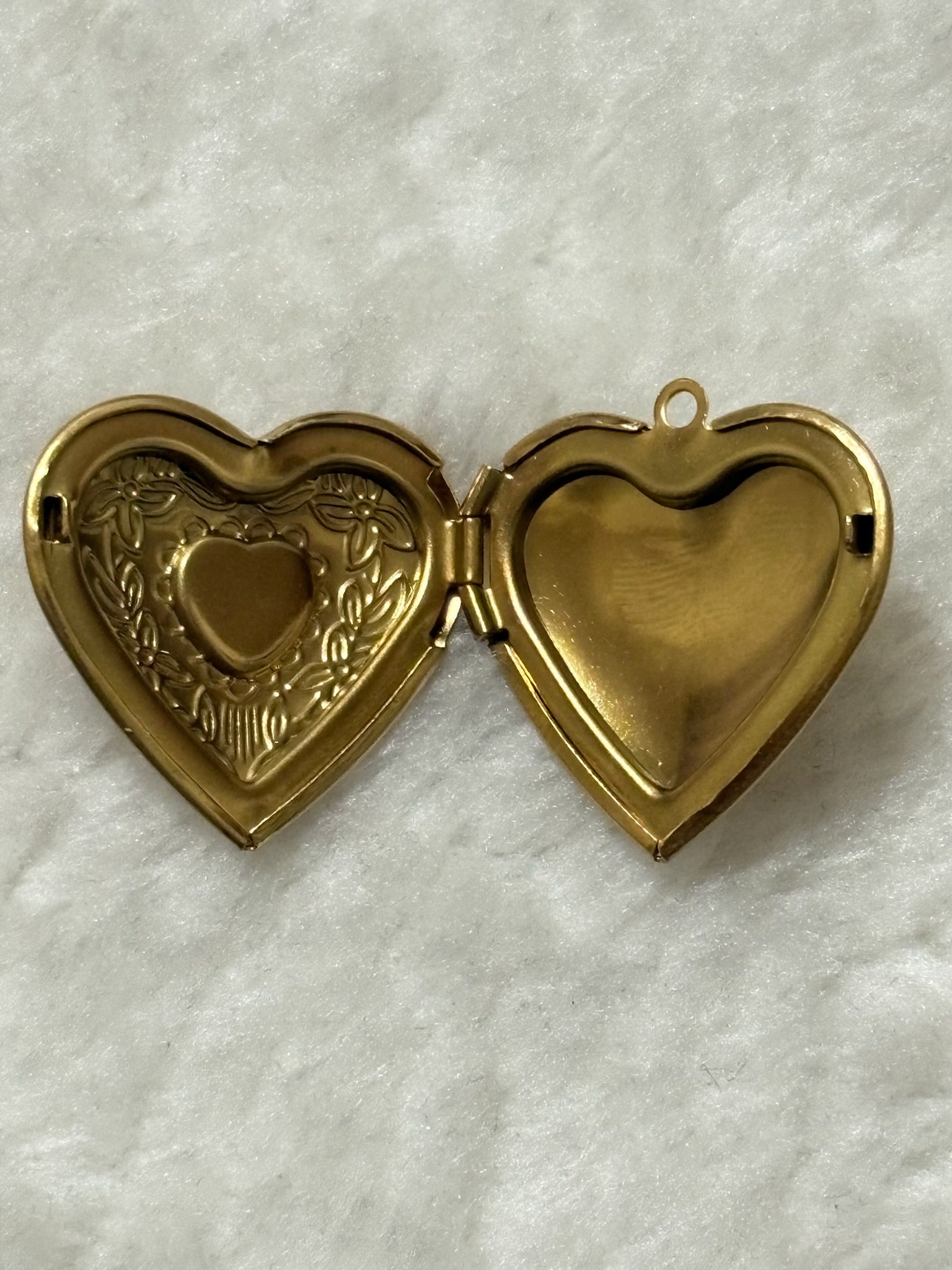 Heart Locket Charm - Large Floral