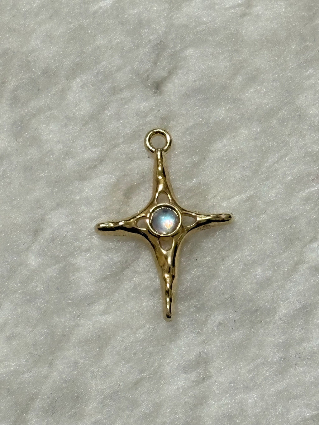 North Star Opal Charm - Silver/Gold