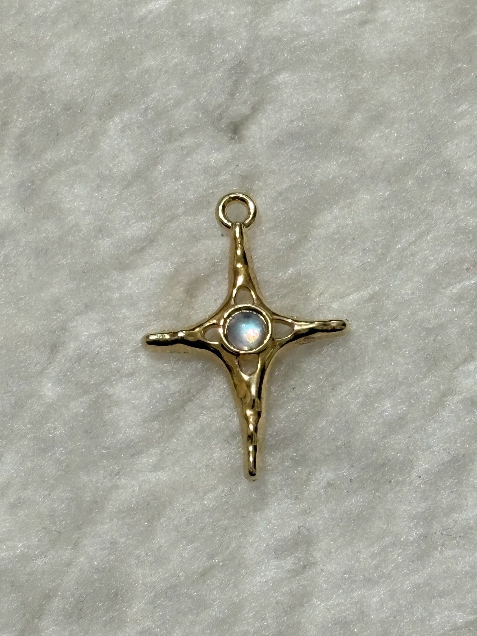 North Star Opal Charm - Silver/Gold