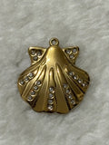 Scallop Shell Crystal Charm