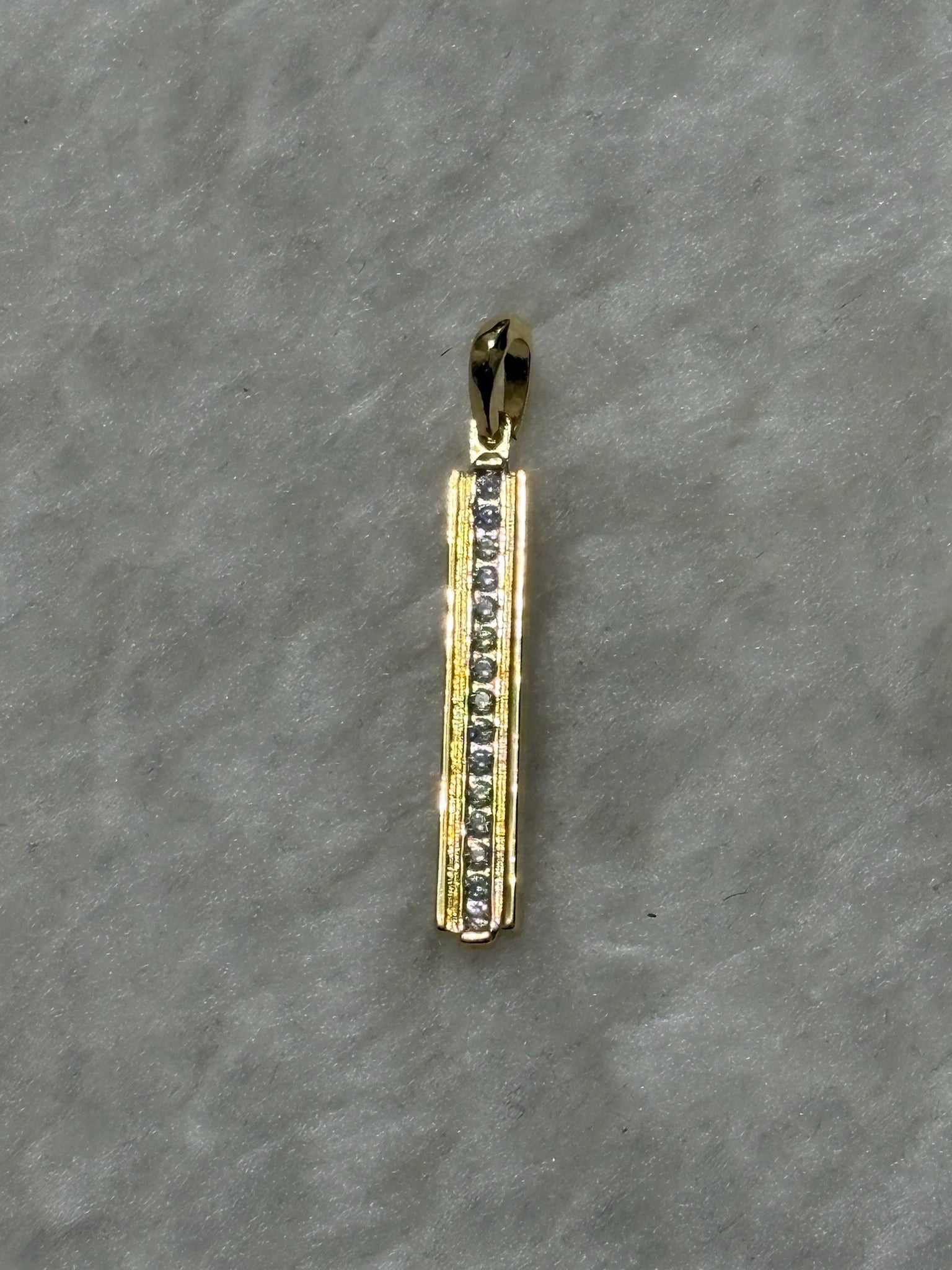 Gold Bar Crystal Charm