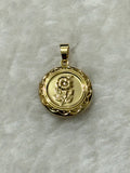 Round Floral Locket Charm