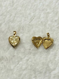 Heart Locket Charm - Gold