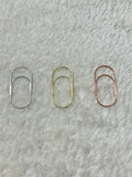 Paperclip Charm Set - Silver Gold Rose Gold