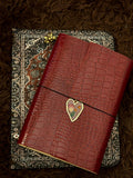 Handcrafted A5 Croc Leather Traveler’s Journal with inserts - Custom Listing