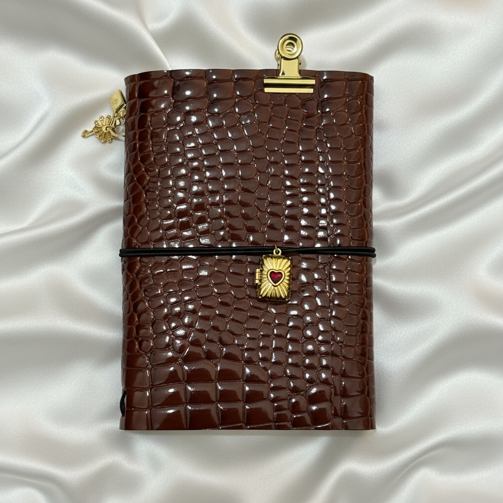 Dark Brown Croc Journal