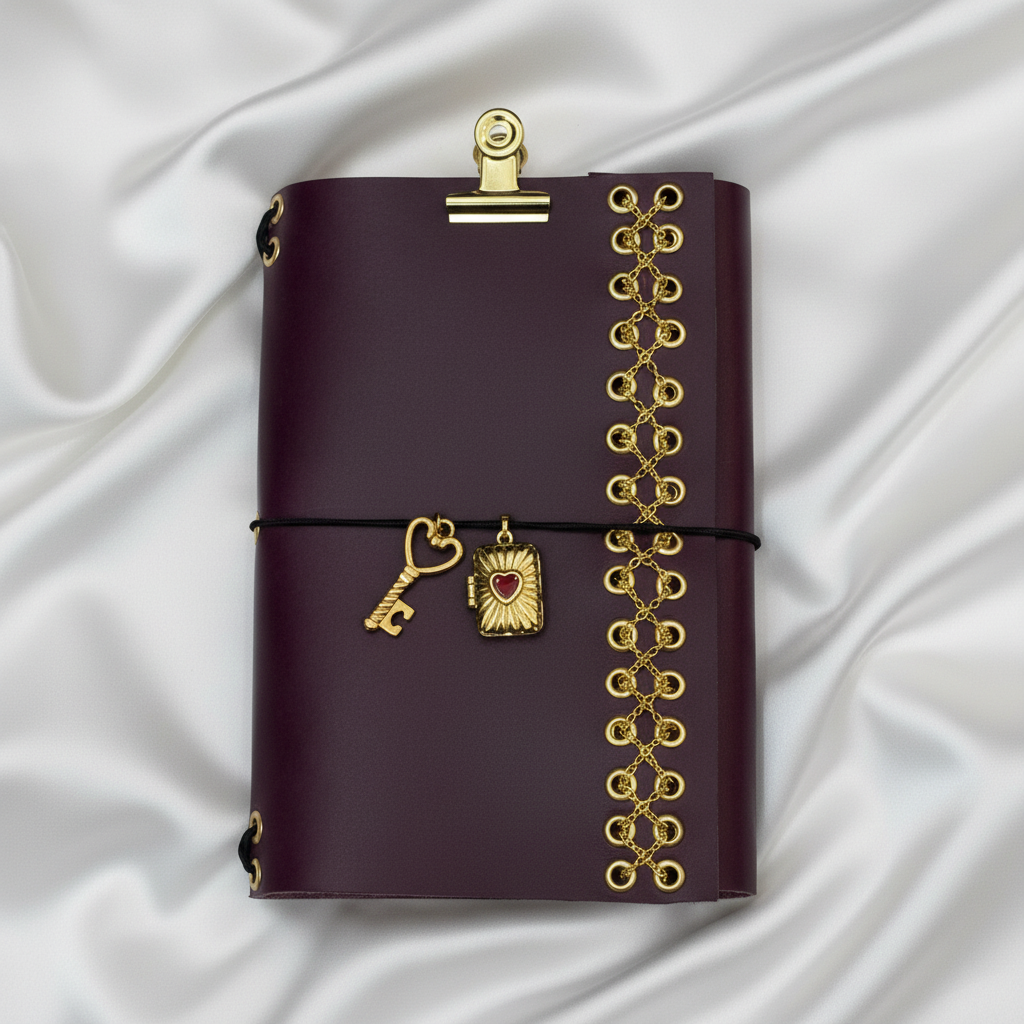 Deep Plum Leather Journal