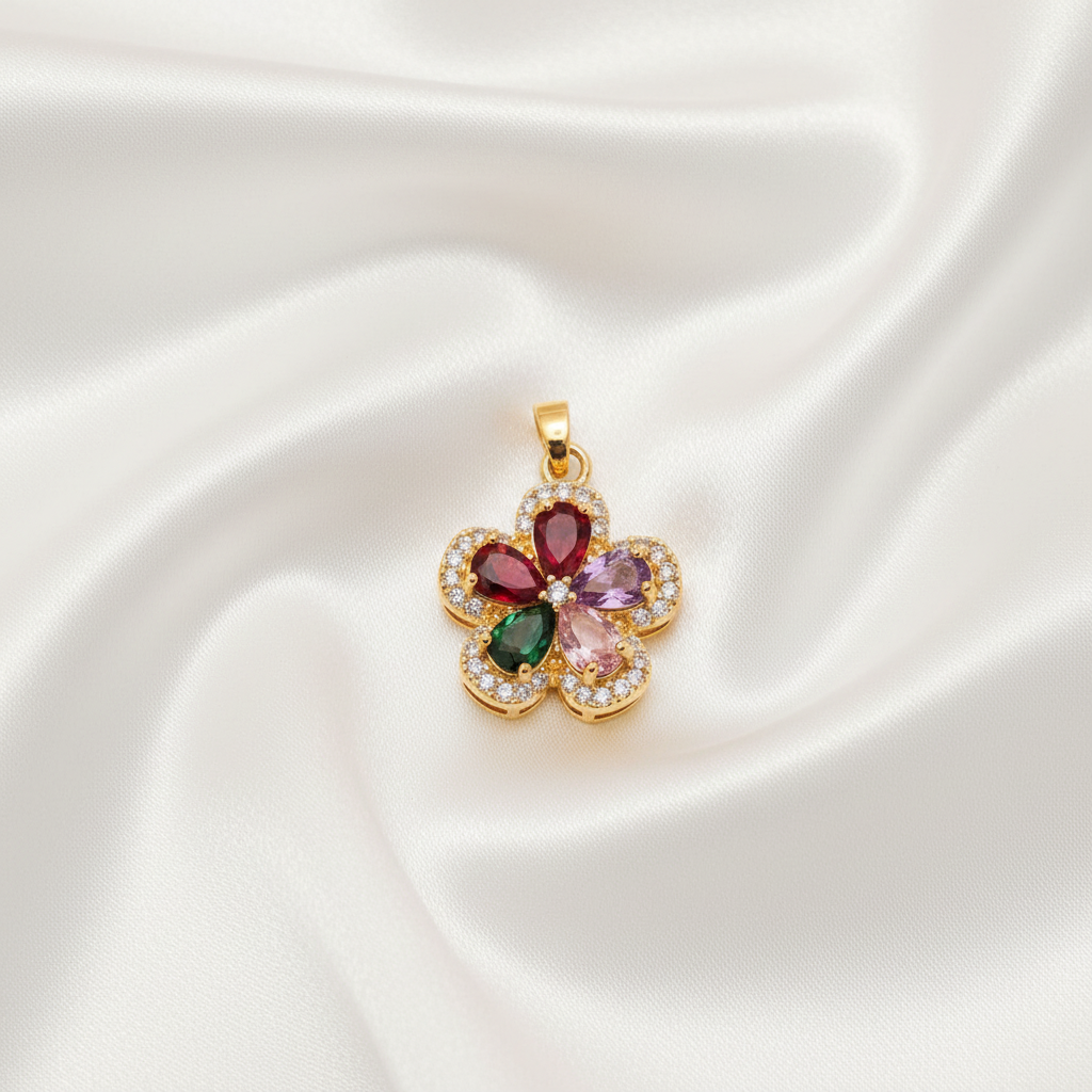 Gemstone Blossom Charm