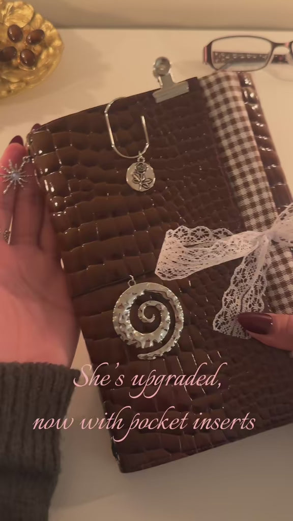 Handcrafted Brown Croc Leather Journal | Limited Edition | A6 & A5
